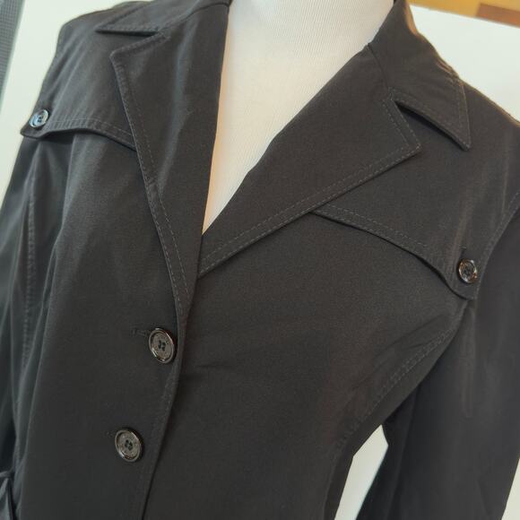 Iceberg - Made in Italy, vintage black trench coat, size 46 - Picture 4 of 13